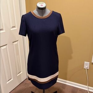 Tommy Hilfiger Navy and Brown Dress